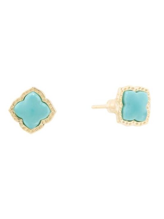 Kendra Scott Jewelry - KENDRA SCOTT Gold Turquoise Mallory Stud Earrings